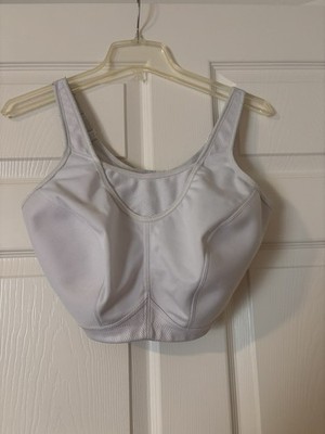 Glamorise 38G Sports Bra White Full Figure No Bounce Camisole Wireless 