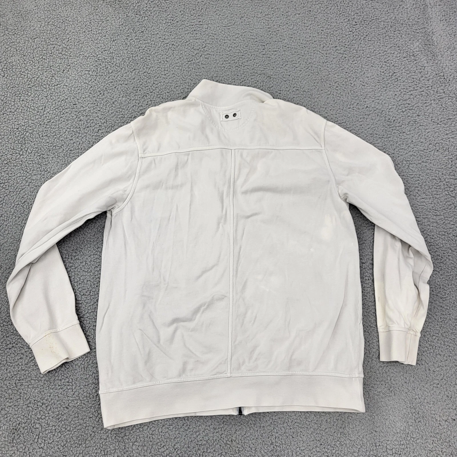 Converse Track Jacket Mens XL White Full Zip Pockets image 2