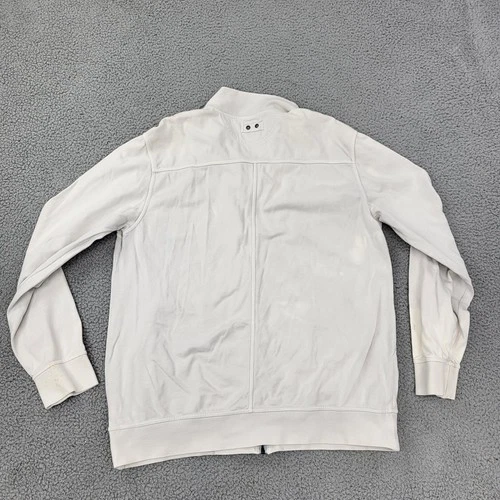 Converse Track Jacket Mens XL White Full Zip Pockets image 2