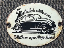 German Enamelled Steel Sign Volkswagen Ww2 Wwii Beetle Vw German Enamelled Steel Sign Volkswagen Ww2 Wwii Beetle Vw