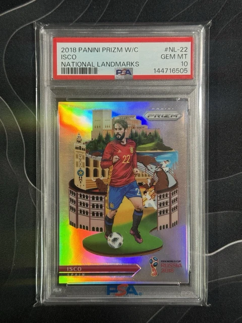 2018 Panini Prizm World Cup National Landmarks Isco #NL-22 PSA 10 GEM MT