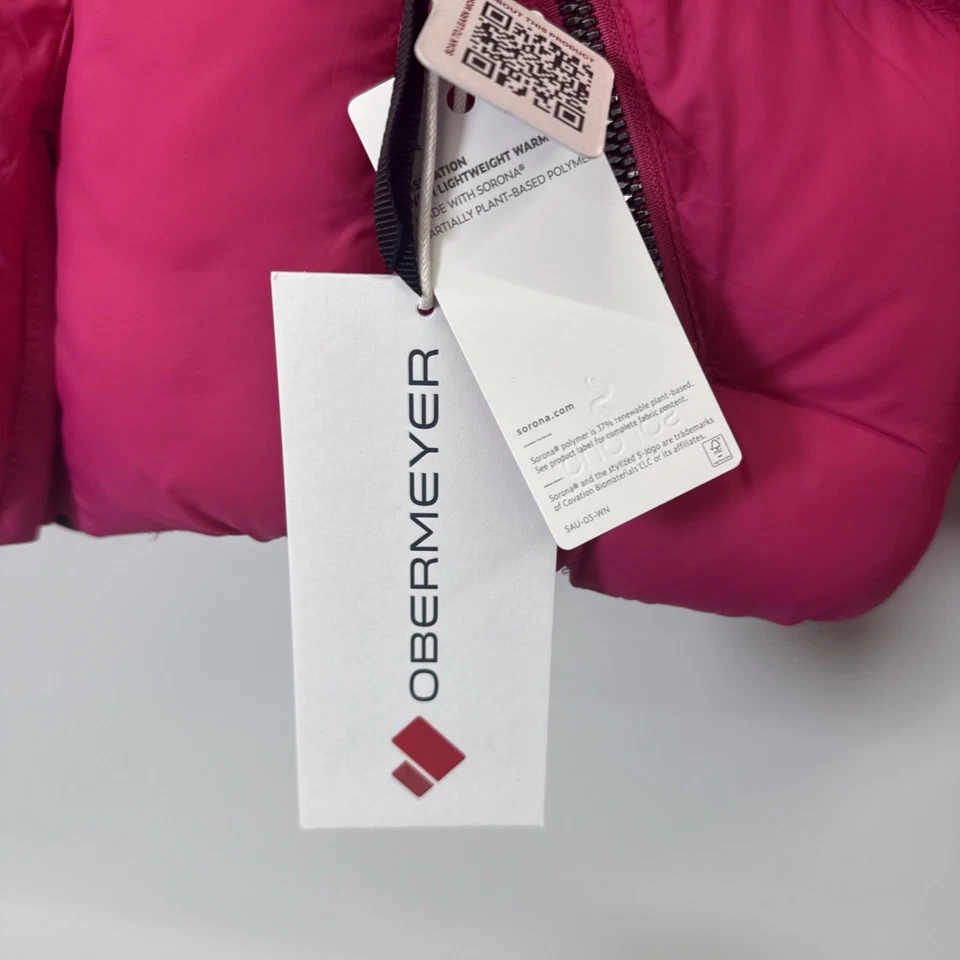 Chaqueta de Nieve Obermeyer Niñas Isla Rosa Impermeable Adjunta Capucha $229.50 Adolescente Med Foto 3 de 4