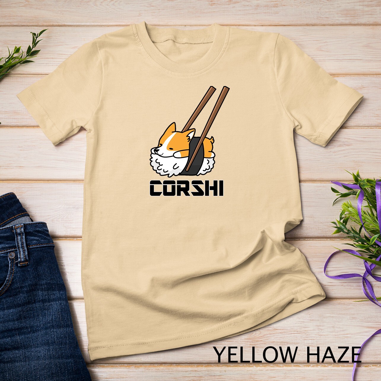 Corgi Sushi Corshi Funny Dog Gift Tee Unisex T-shirt