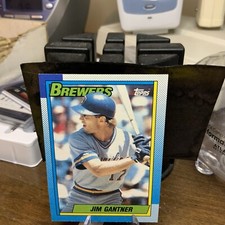 Jim Gantner 1990 Topps Baseball #417 Milwaukee Brewers