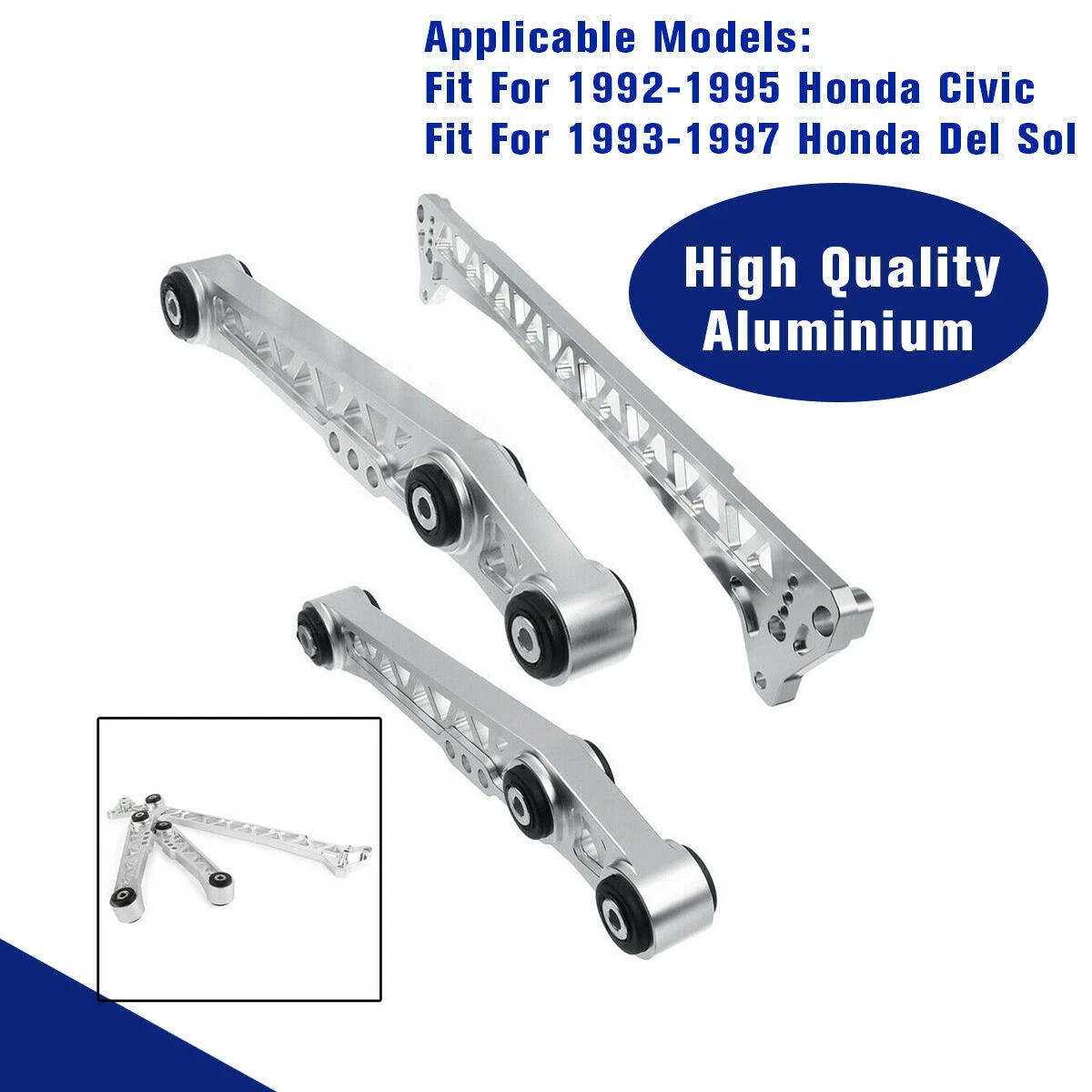 Function 7 Billet Rear Lower Control Arm and Subframe Brace for Honda Civic 92-9