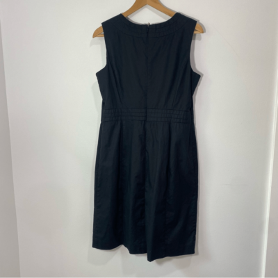 Banana Republic Dress Womens 10 Black Sleeveless Sheath Stretch Knee Length