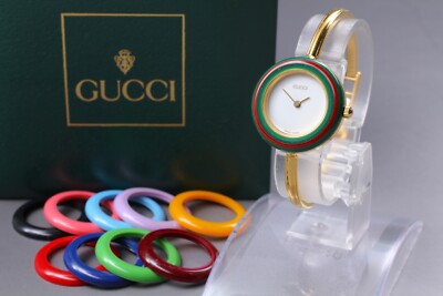 New Battery Vintage Gucci Change Bezel 11/12.2 Women Watch 10 