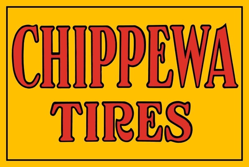 Chippewa Automobile Tires NEW Sign 12" x 18" USA STEEL LG. Size eBay