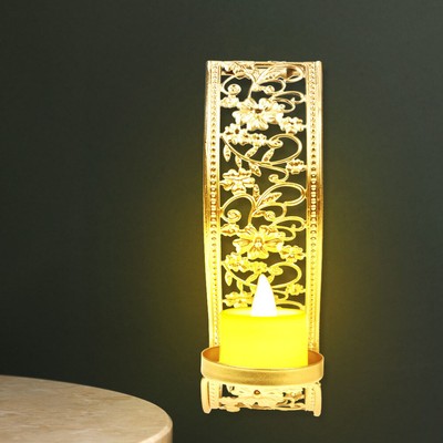  2 Pcs Wall Sconce Home Decor Hohlwanddekoration Candlestick Kerzenhalter