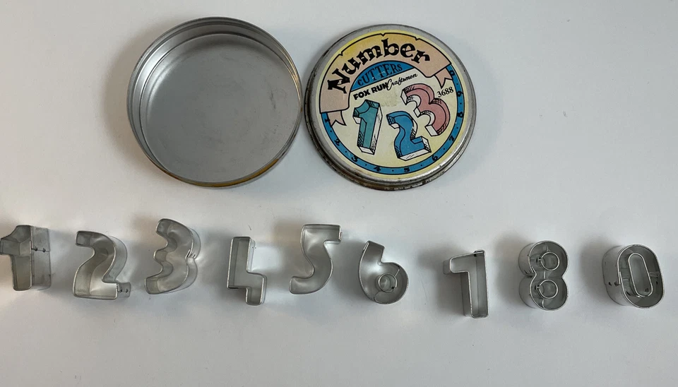 Juego de números cortadores de galletas Fox Run vintage Foto 2 de 4