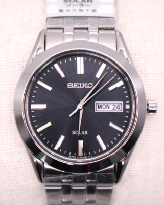 SEIKO SOLAR SBPX083 V158-0AZ0 ソーラー腕時計 黒 SEIKO Spirit SBPX083 Solar Sapphireglass 3 tm Water Resistant