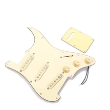 Genuine Alnico V SSS Pickup Prewired Loaded Pickguard Back Plate for Strat ST