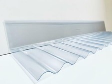 +++ Pannello ondulato sinusoidale in PVC 76/18 attacco a parete in vetro trasparente resistente alle intemperie +++