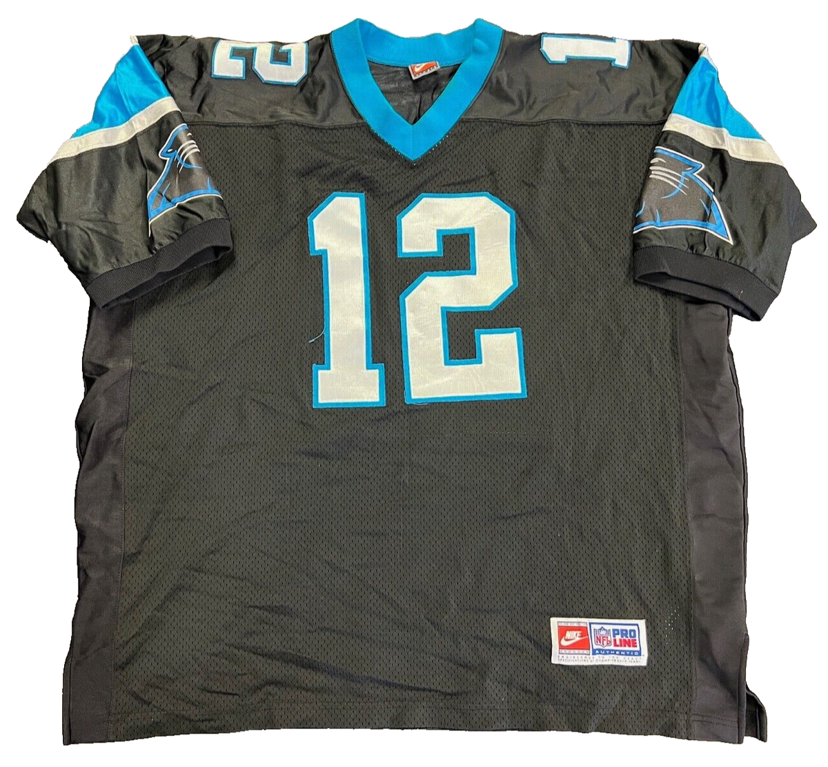 Vintage 90's Carolina Panthers Kerry Collins #12 NIKE Jersey Size
