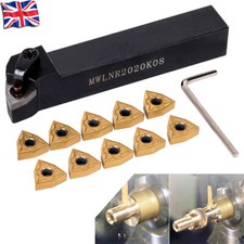 20mm Lathe Turning Tool Holder MWLNR2020K08 + 10 WNMG0804 Carbide Inserts+Wrench