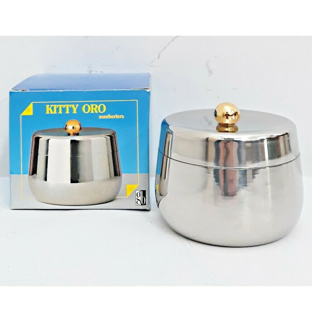 Zuccheriera In Acciaio Inox 304 Con Coperchio E Cucchiaino, 370 Ml, Lucida, Antiossidazione, Per Spezie E Condimenti