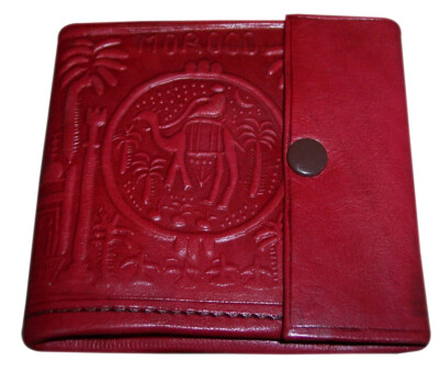 Portefeuille Marocain Ancien En Cuir Souple - Style Rétro Milieu XXe Siècle - Cuir Marron Sans Marque