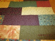 HAND CRAFTED QUILT--REVERSIBLE--MACHINE STIPPLING--67" X 48"-- T10-4