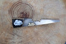 Carolyn Thomas Kingson Sterling Silver, 18k Gold & Black & White Druzy Pin