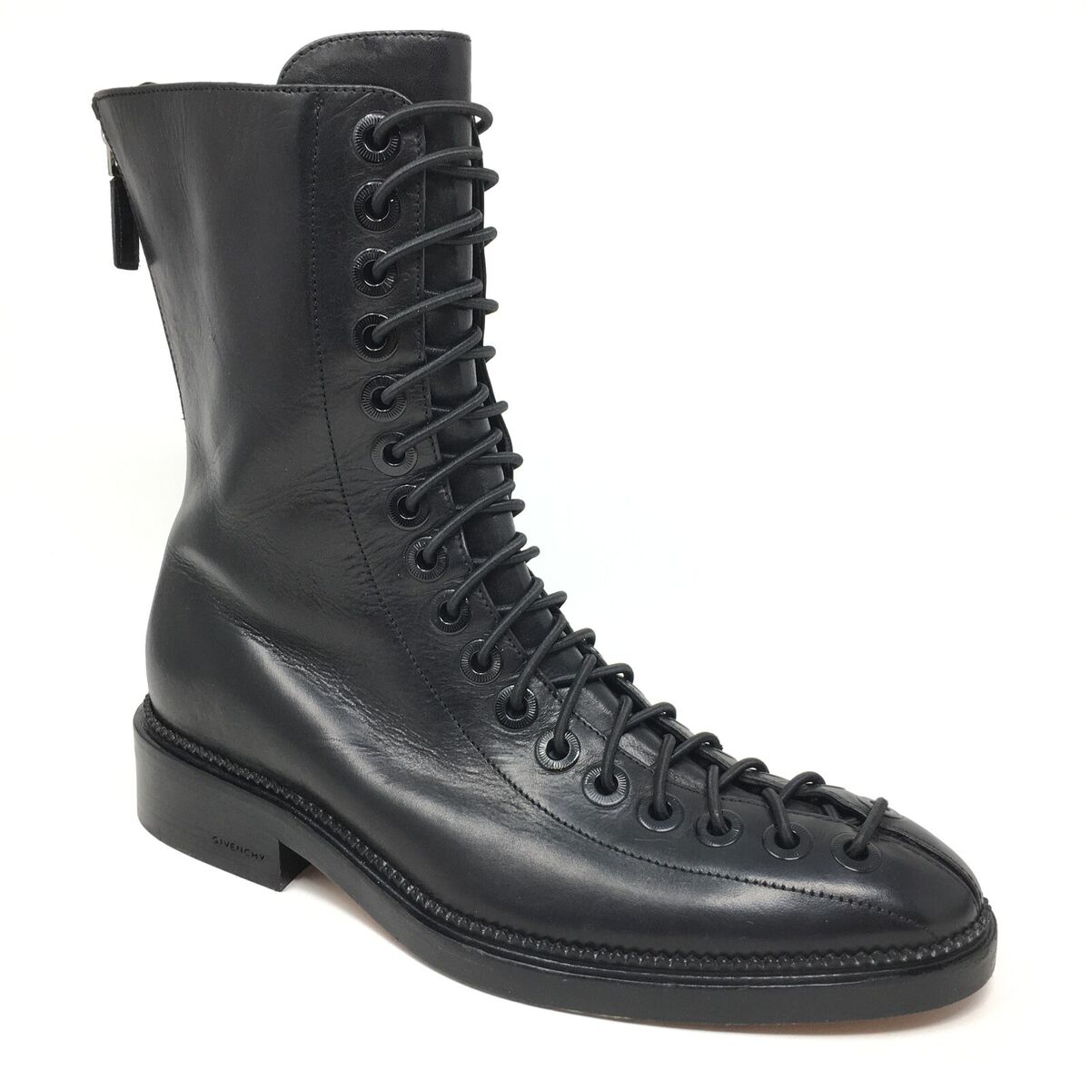Givenchy Bondage Mid Calf Boots Biker Shoes Womens Size 5 US Givenchy Bondage Mid Calf Boots Biker Shoes Womens Size 5 US