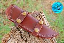 CUSTOM HANDMADE LEATHER SHEATH FOR FIXED BLADE KNIVES & OTHER TOOLS 1361