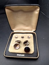 Swank  4 Piece Cufflink Set Mother of Pearl Abalone with Original Box