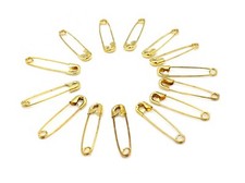 Prym Bulk Safety Pins Gilt Plated Brass Size 0- Gold color - 10 gross box