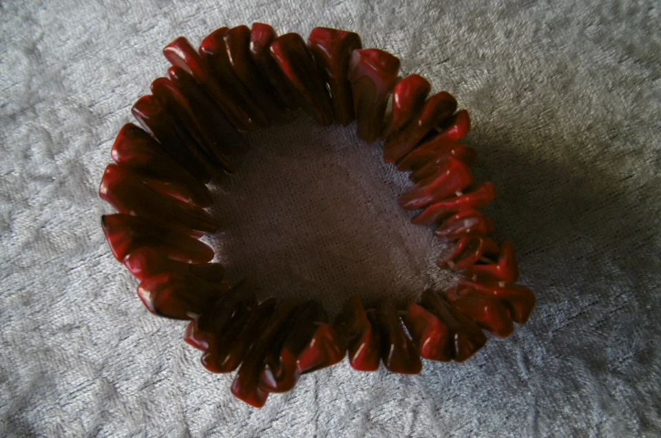 Armband Perlmutt kräftiges rosa/ pink 3cm breit ca 5cm Durchmesser dehnbar - Bild 4 von 4