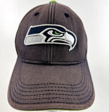 Seattle Seahawks NFL Youth Cap Hat Hook  Loop Faded Blue  Green