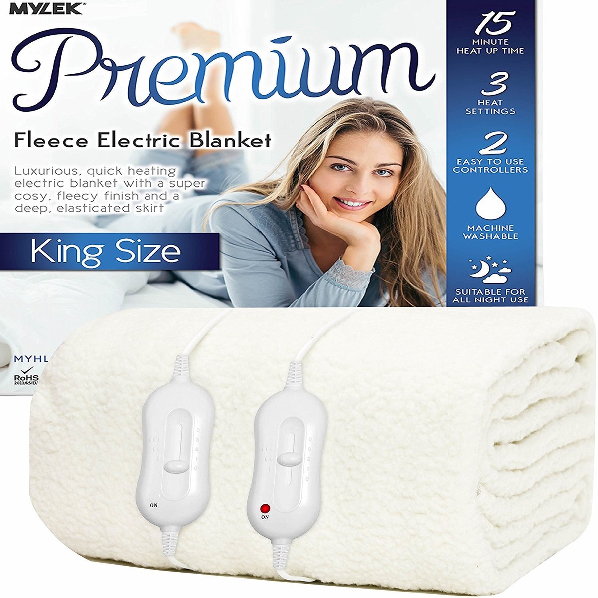 Heated Blanket Double King Size Electric Mattress Cover Washable Dual  Control | eBay