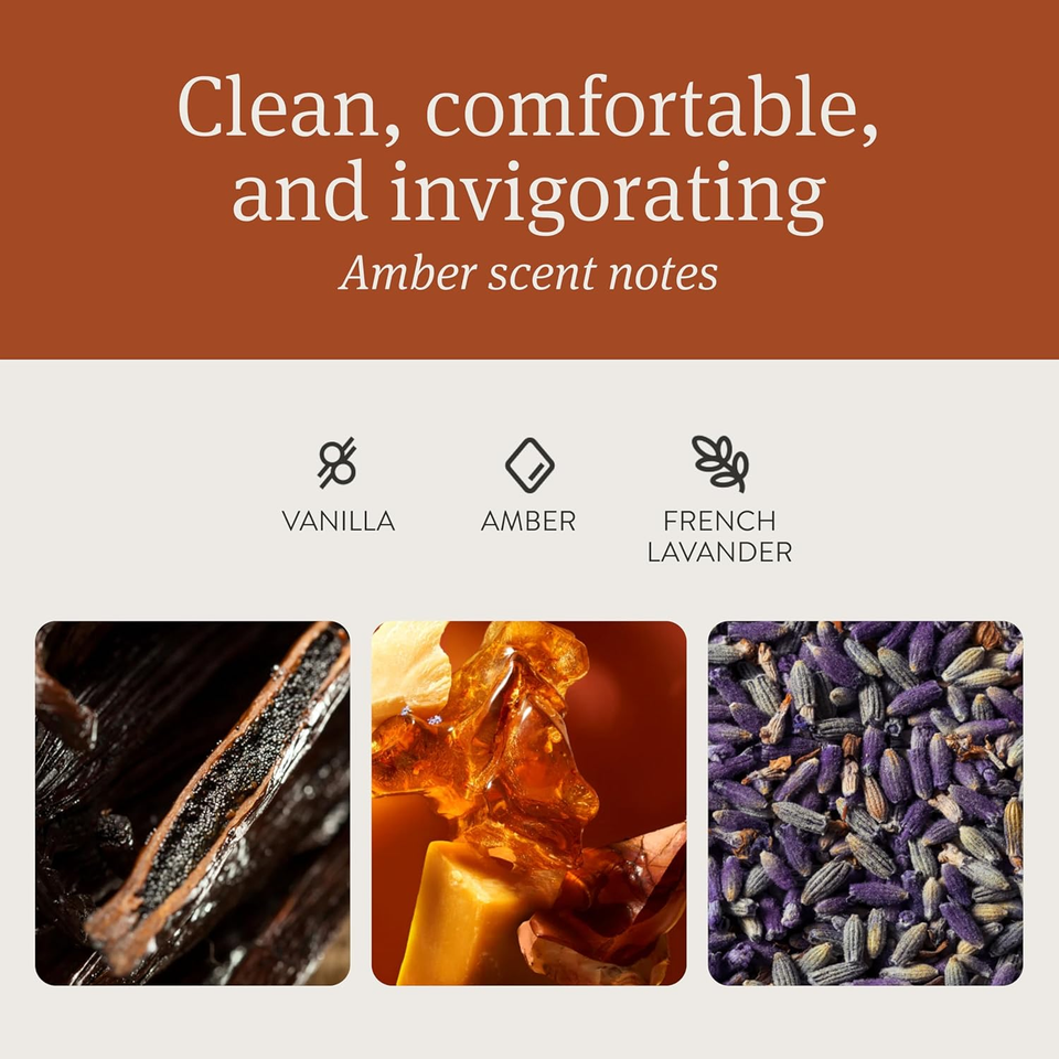 Amber Scent Car Air Freshener, Wood Odor Eliminator, LongLasting, Made