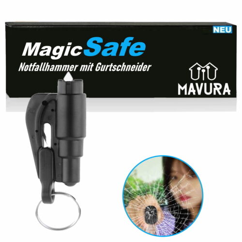 MagicSafe martello di emergenza strumento di salvataggio con taglierina per cintura martello per vetro martello per auto - Foto 1 di 5