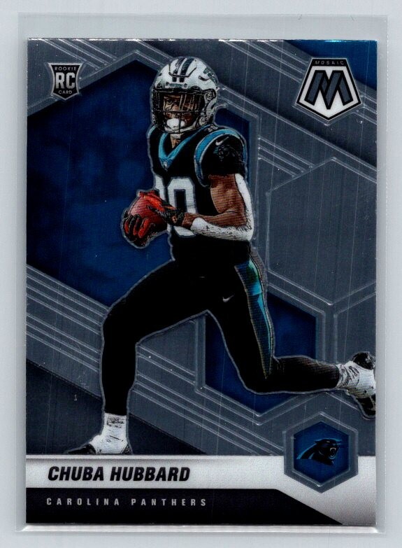2021 Panini Mosaic Chuba Hubbard Base RC #325 Carolina Panthers