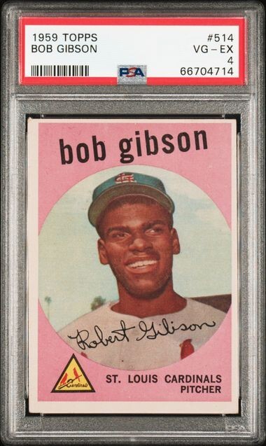 1959 TOPPS BOB GIBSON #514 PSA 4 AUTHENTIC