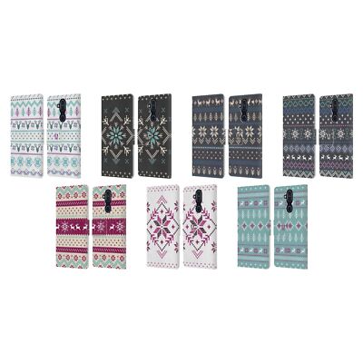 HEAD CASE DESIGNS KNITTED CHRISTMAS PRINTS LEATHER BOOK CASE FOR NOKIA PHONES