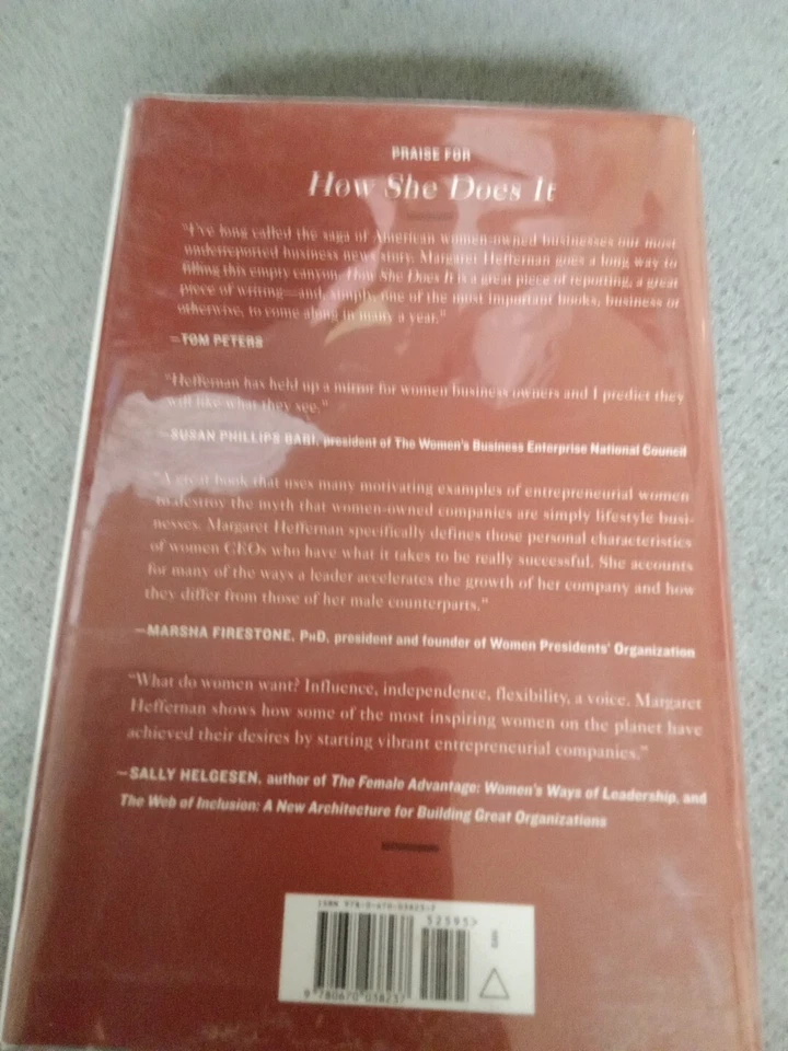 HOW SHE DOES IT MARGARET HEFFERMAN WOMEN ENTREPRENEURS HARDCOVER BOOK - Image 2 of 4