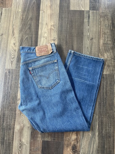 Vintage Levi's 501xx Blue Jeans -Made in USA 501-0000 Actual Size W36 L27 - Picture 15 of 15