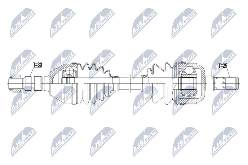 Arbre de transmission Opel Astra J pour réparer les vibrations du train avant