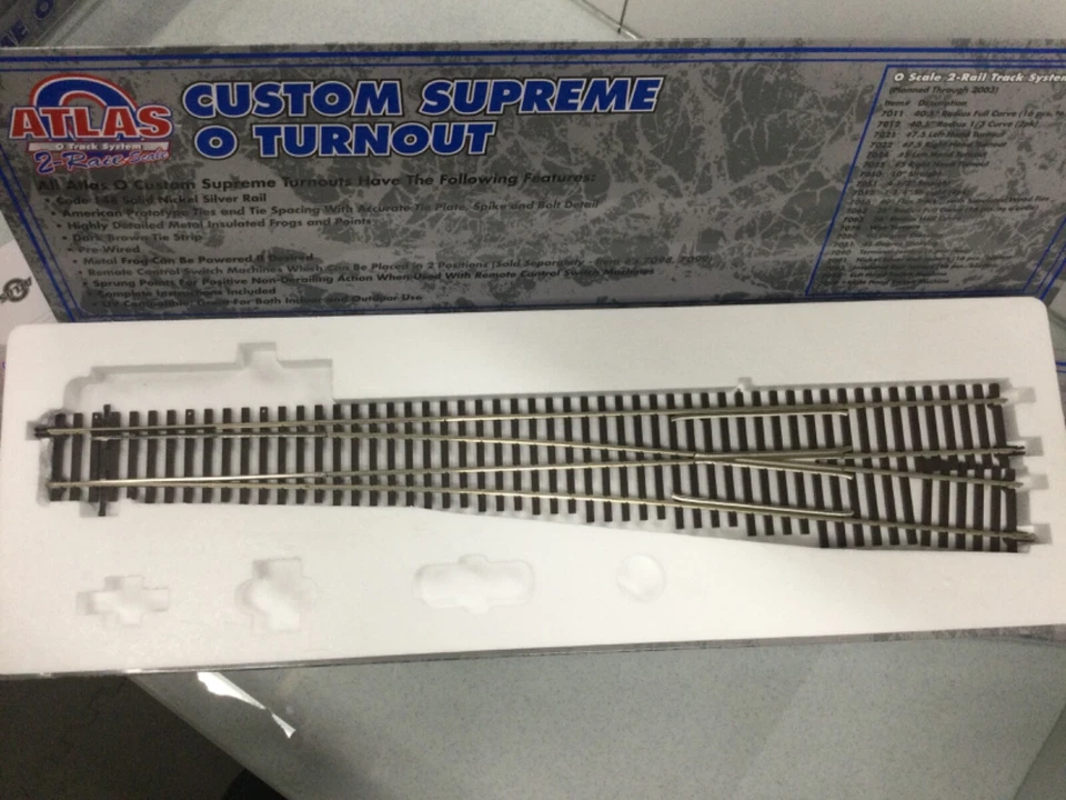 Atlas #7022 O Gauge 2-Rail #7.5 Right Hand Switch NEW (Set of 4) - Image 2 of 3