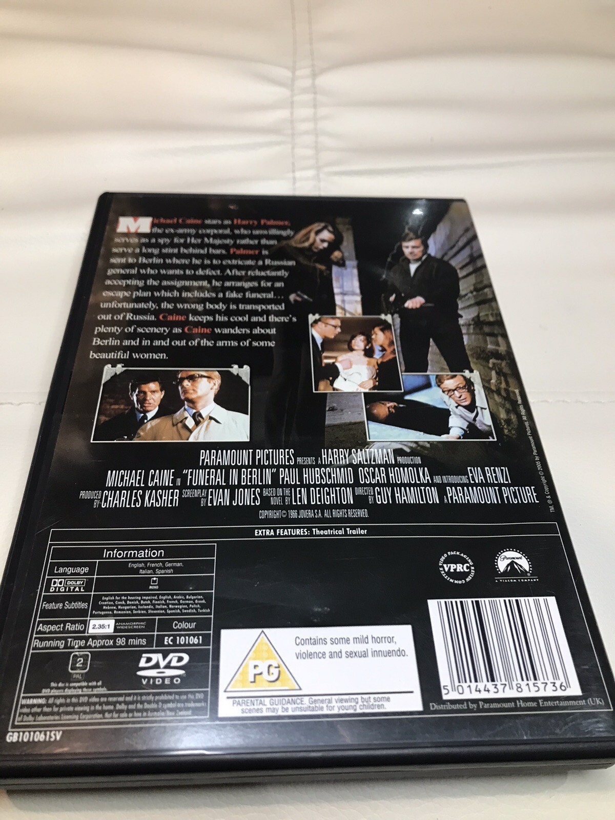 Funeral In Berlin DVD Michael Caine 1966 British Spy Film REGION 2 DVD