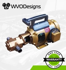 WVO Designs Portable Oil Transfer Gear Pump 12gpm HD, Goldstream Oil Pump
