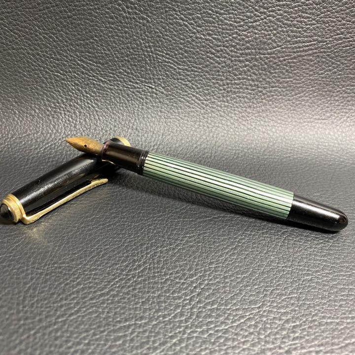 PELIKAN 400 Gold Fountain Pen 14C-585 Pelikan Green Stripe | eBay 