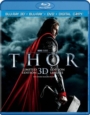 FACTORY SEALED Thor (Three-Disc Combo: Blu-ray 3D / Blu Blu-ray / DVD / Digital*