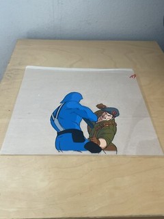 Flint Original Production Animation Cel w Sketch GI Joe Warrant Officer