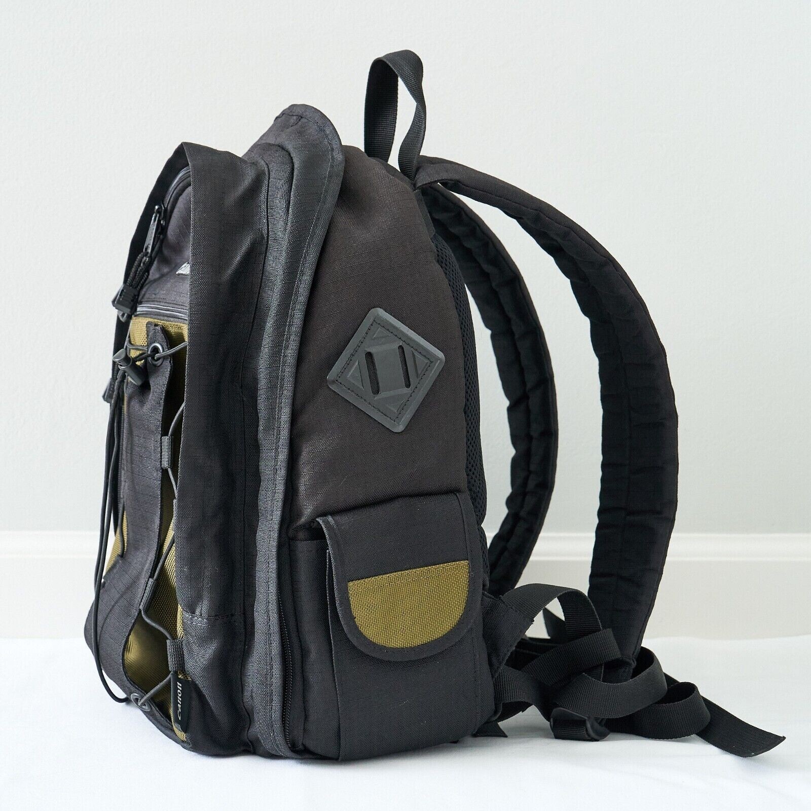 CANON 200EG Deluxe Camera Backpack Padded Bag Black Green Nylon Water Repellent eBay