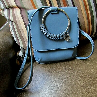 Carlos by Santana blue Small Crossbody hipster swing bag handbag-NWOT