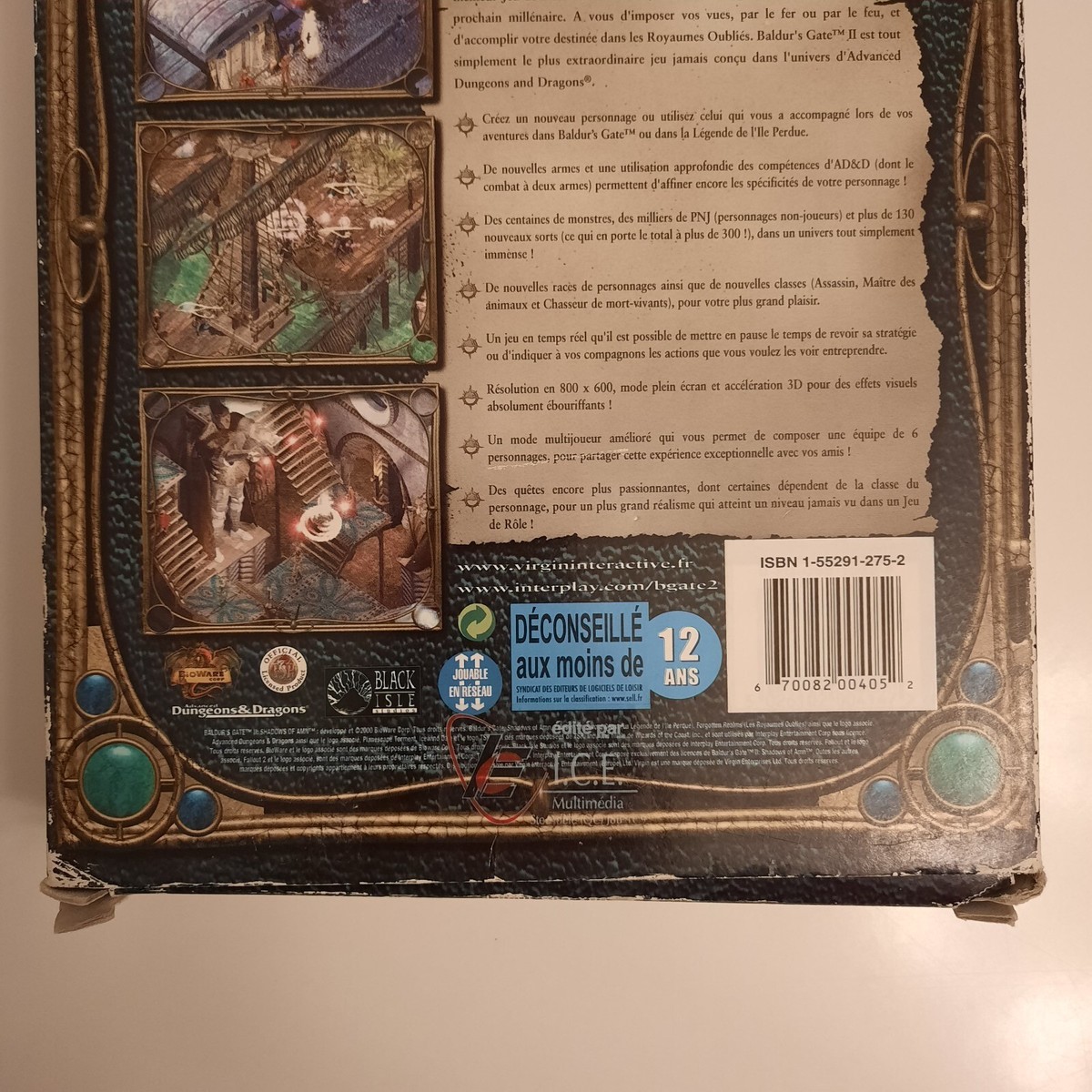 Baldur's Gate II: Shadows of Amn PC, French Version, NO GAME Baldur's Gate II: Shadows of Amn PC, French Version, NO GAME
