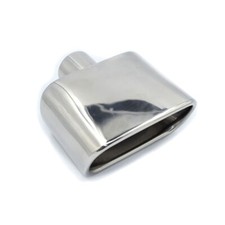 Square Chrome 1pcs 58mm Universal Rear Car Exhaust Muffler End Tip Tail Pipe Square Chrome 1pcs 58mm Universal Rear Car Exhaust Muffler End Tip Tail Pipe