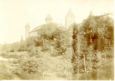 L.Courvoisier-Haas, Switzerland, castle vintage albumen print albumen print  