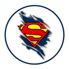Superman Torn Logo - 4 Vinyl Decal Car Cooler Laptop Truck Smoker Trailer Bar